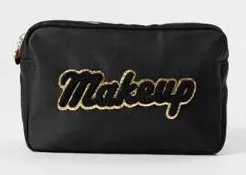 Pink Lily Black "Makeup" Travel Pouch thumbnail 1
