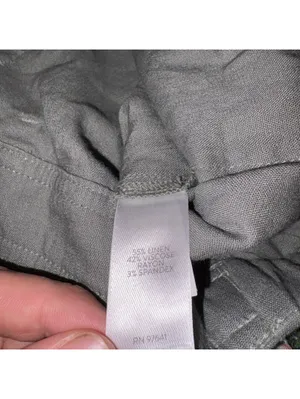 J.Jill $119 Woman S 55% Linen Spandex Blend Wearever Stretch olive cropped pants thumbnail 5