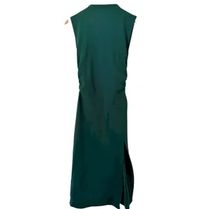 Z Supply Emerld Green High Neck Ruched Stretchy Side Slit Dress Size Small thumbnail 2