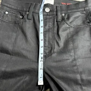 AO‎ LA by Alice + Olivia Black High Rise Pintuck Split Hem Skinny Jeans Sz 28 thumbnail 13