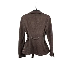 Triple Five Street Soul Jacket Womens M Used Brown Plaid 100% Wool Lined thumbnail 2
