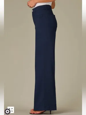 Wit & Wisdom 10 Skyrise V-Yoke‎ Spade Pocket Wide Leg Pants Utility Navy Relaxed thumbnail 6