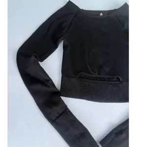 Free People Movement Cut It Out Long Sleeve Top Black XS/P thumbnail 5