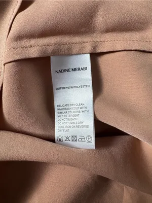 Nadine Merabi Nude Satin Slip Mini Dress XS US 2 NWOT thumbnail 6