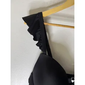 NWT cupshe black one piece swimsuit rufle straps‎ 4X thumbnail 3