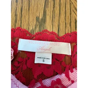 Victoria's Secret Slip Dress Womens S Pink Red Lace Satin Y2K Coquette Mini thumbnail 5