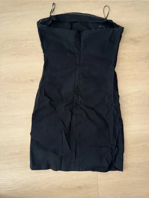 Zara Black Mini Dress with White Bow Accents thumbnail 4
