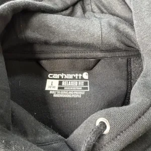 Carhartt Womens Relaxed Fit Fleece Hoodie Black Sweatshirt Size Large L 12-14 thumbnail 4