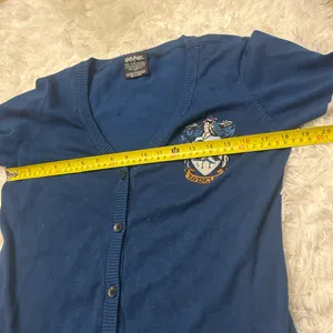 Harry Potter Blue Ravenclaw Cardigan Academic Varsity Stripe sweater Large thumbnail 5