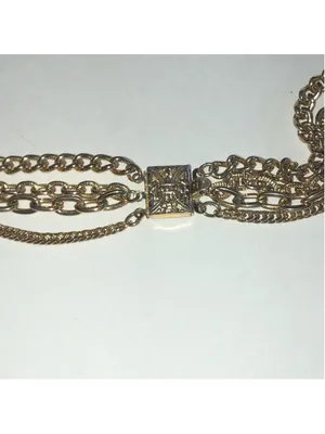 Elegant Vintage Gold Tone Layered Chain With Locket Pendant Necklace thumbnail 5