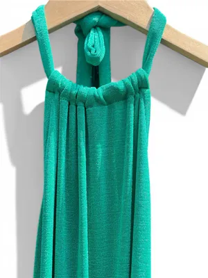 ASOS DESIGN Green Halter Neck Maxi Dress, Size US 6 (UK 10) thumbnail 3