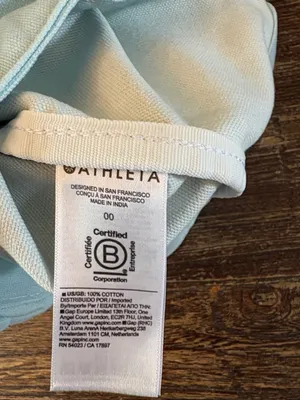Athleta Double Handle Ombre Canvas Tote Bag Blue and White NWOT‎ thumbnail 5
