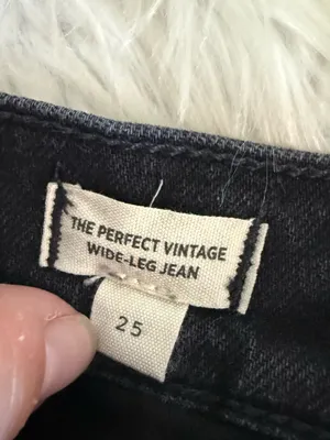 Madewell The Perfect Vintage Wide-Leg Jeans Women’s Size 25 Black High Rise thumbnail 6