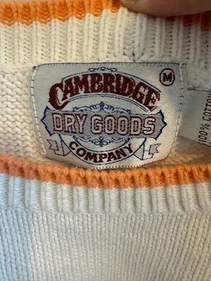 Vintage Cambridge Dry Goods White Decorative Short Sleeve Sweater thumbnail 5