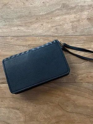 Victoria's Secret Black Quilted Crossbody with Gold Logo thumbnail 3