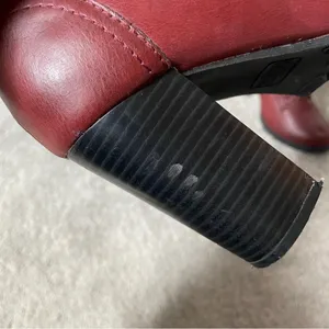 Dolce by Mojo Moxy WitchyFaux‎ leather Red-burgundy ankle boot Whimsigoth Size 8 thumbnail 9