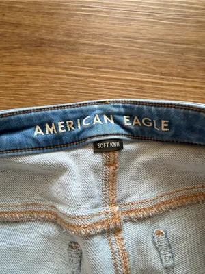 American Eagle Outfitters Light Blue Ripped Skinny Jeans thumbnail 3