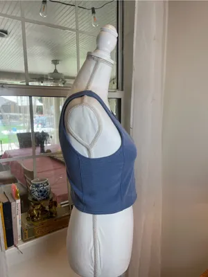 Lululemon Ribbed softstream Slate Blue Cropped Tank Top size 6. thumbnail 2