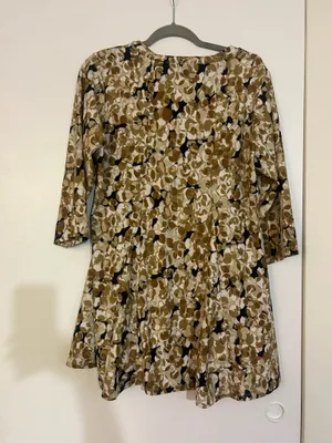 Taupe Tunic with Circle Design Brown Size L thumbnail 7