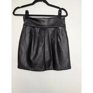 Barbie Chill faux leather mini skort Medium Black thumbnail 2