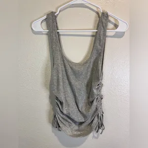 4TH & Reckless Women’s Ruched Lindsey Tank Gray Sleeveless Top‎ Size M thumbnail 2