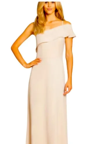 Hayley Paige Occasions One Shoulder Bridesmaid Gown Cashmere Size 22 NWT Maxi thumbnail 1