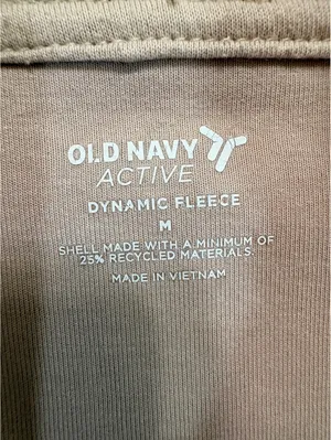 Women’s M Taupe Old Navy Active 1/4 Zip Cropped Fleece Pullover thumbnail 6