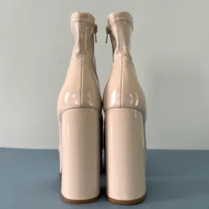 Steve Madden Bianca Bone Patent Leather Platform Boots thumbnail 6