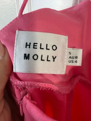 Hello Molly Pink One Shoulder Mini Dress Size US 4 thumbnail 3