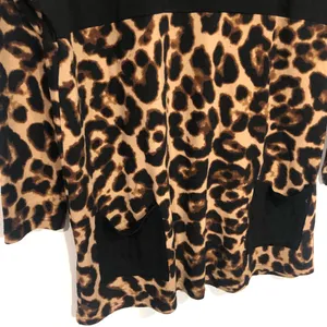 New‎ Amaryllis Brown ColorBlock Leopard Tunic w/ Pockets Medium Casual Flowy thumbnail 3