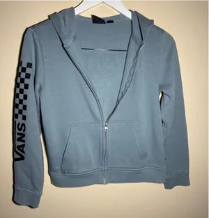 Vans Zip-Up Hoodie, Size M, Blue and Black thumbnail 1