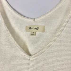 Madewell Texture & Thread White Tie‎ Front Tank Top M thumbnail 4