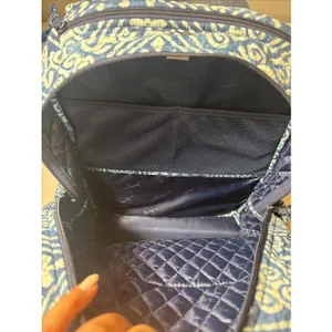 Vera Bradley Cuban Tiles Campus Tech Backpack RETIRED Blue Laptop Compartment thumbnail 7
