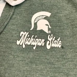 Colosseum Michigan State Spartans Lace‎ Front Raglan Shirt Green Medium M thumbnail 3