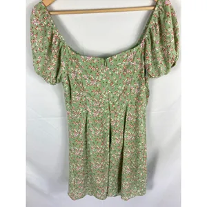 Altar'd State Floral Print Off Shoulder Dress Green Size Large thumbnail 2