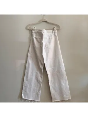 Pistola Penny High-Rise Crop Wide-Leg Jeans in Optic White thumbnail 7