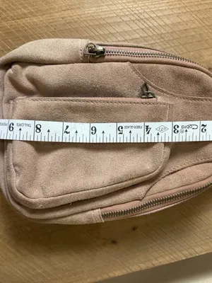 Free People Hudson Suede Sling Bag Dusty Rose Pink Crossbody Purse thumbnail 6
