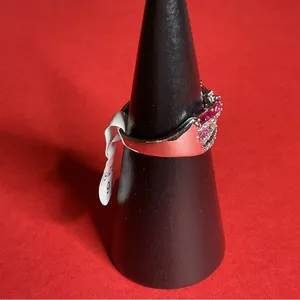 Bomb Party RBP7752 “Delight Me” Lab Created Ruby on Rhodium Size 9 Ring NWT thumbnail 2