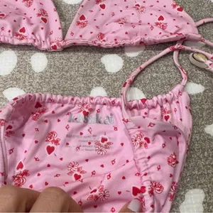 NEW Kasakai Bikini Set Axel Lovestruck Hearts String Triangle Bikini Top cheeky thumbnail 3