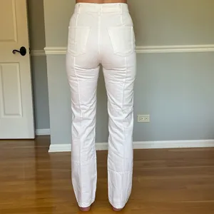 ZARA White High Waisted Straight Leg Jeans Women’s Size US 4 EU 36 thumbnail 3