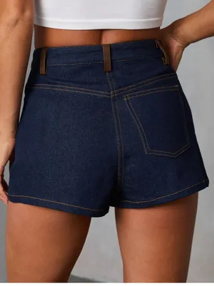 VICI Leather trim shorts thumbnail 3