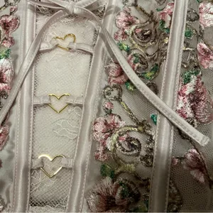 Victoria’s Secret dream angels unlined floral roses embroidered heart corset thumbnail 10