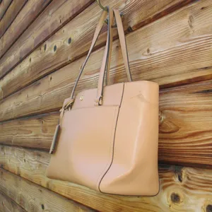 Tory Burch Robinson Small Tan Cardamom Bag Tote thumbnail 4