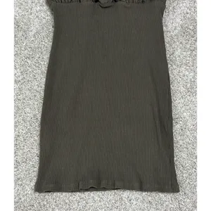 Free People FP Beach Rodeo Ribbed Wrap Mini Dress Bodycon Olive Green Size M thumbnail 6