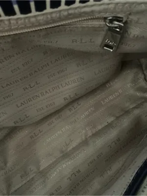 Ralph Lauren Lindley Alissa women’s shoulder bag tote purse multi striped thumbnail 10