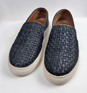 “Walk with Me" by Coldwater Creek woven leather slip-on loafers Size 8.5 thumbnail 1