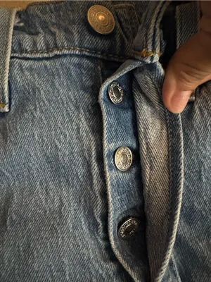 Levi's Light Blue Frayed Hem Denim Cutoff Shorts thumbnail 5