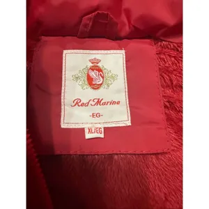 Red Marine Long Red Puffer Jacket Sz XL NWT thumbnail 3
