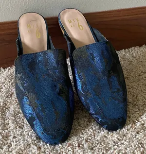 Sparkly Patterned Mules thumbnail 3
