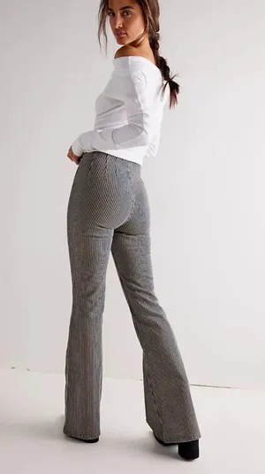 We The Free Free People Jayde Flare Railroad Jeans thumbnail 2